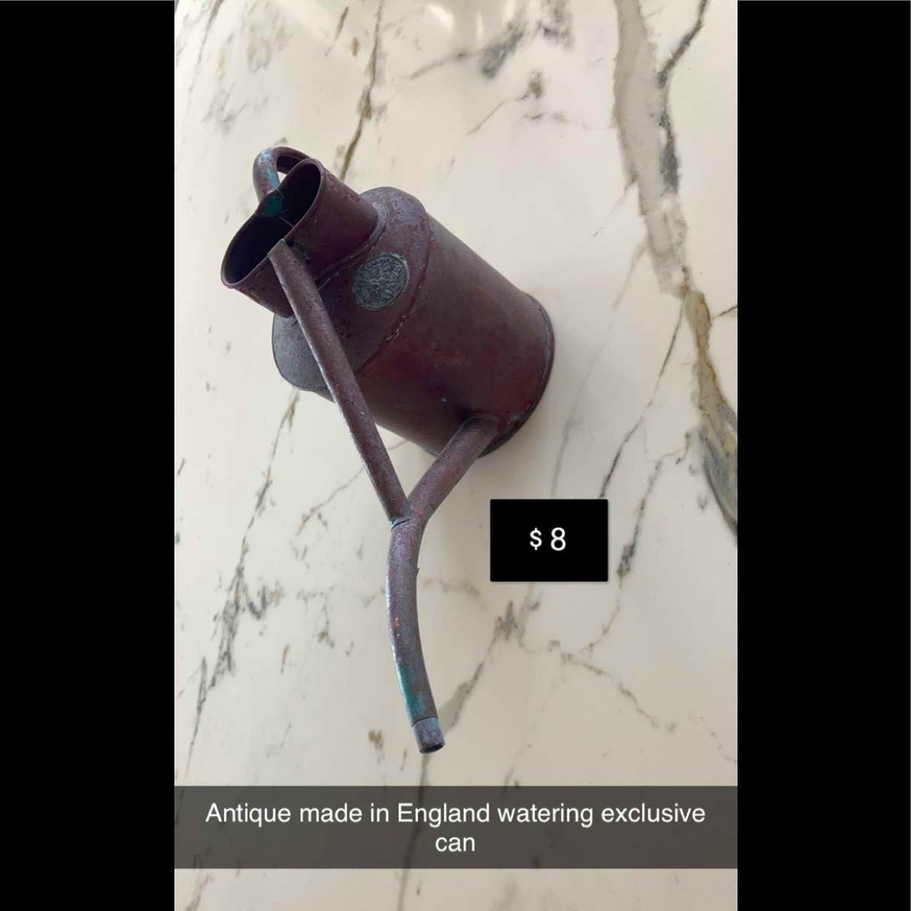 This amazing antique made in England watering can is very rare